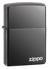 Zippo 150ZL Classic Black Ice Dark Chrome Zippo Logo Windproof Lighter ,