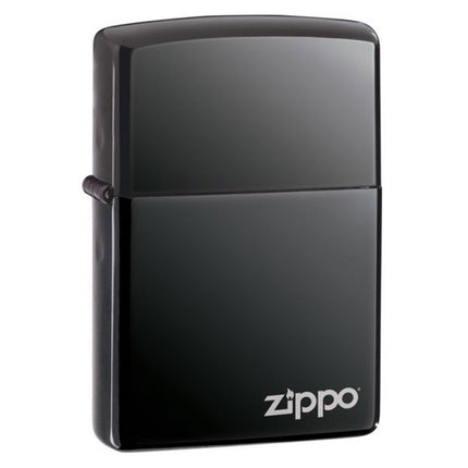 Zippo 150ZL Classic Black Ice Dark Chrome Zippo Logo Windproof Lighter ,