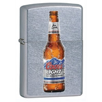 Zippo 28251 Classic Coors Light Bottle Street Chrome Windproof Lighter ,