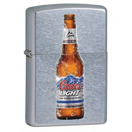 Zippo 28251 Classic Coors Light Bottle Street Chrome Windproof Lighter ,