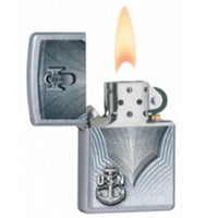 Zippo 28682 Classic Street Chrome USN Windproof Pocket Lighter ,