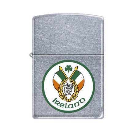 Zippo AD220 Classic Irish Pride Patriotic Flag Street Chrome Windproof Lighter ,