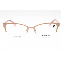 Bebe Women's Eyeglasses - Rose Gold Metal Half Rim Cat Eye Shape Frame | BB5212 770 ,