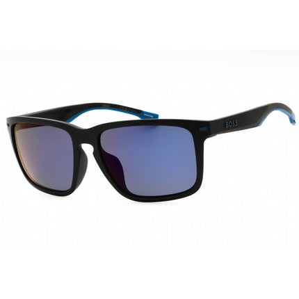 Hugo Boss Men's Sunglasses - Matte Grey Blue Full Rim Frame | BOSS 1542/F/S 08HT 4J ,