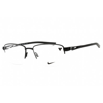 Nike Men's Eyeglasses - Satin Black/Anthracite Metal Half Rim Frame | NIKE 8141 001 ,