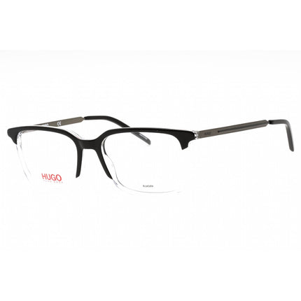 Hugo Men's Eyeglasses - Black Crystal Metal Square Full Rim Frame | HG 1125 07C5 00 ,