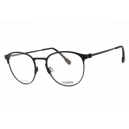 Flexon Men's Eyeglasses - Black Oval Metal Full Rim Frame | FLEXON E1089 001 ,
