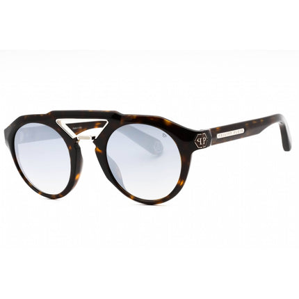 Philipp Plein Men's Sunglasses - Shiny Dark Havana Plastic Round Frame | SPP045M 722X ,