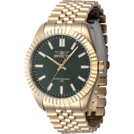 Invicta Men's Watch - Specialty Green Dial Yellow Gold Steel Bracelet Quartz | 47489 ,