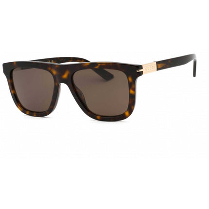 Gucci Men's Sunglasses - Havana Square Full Rim Plastic Frame Brown Lens | GG1502S 002 ,