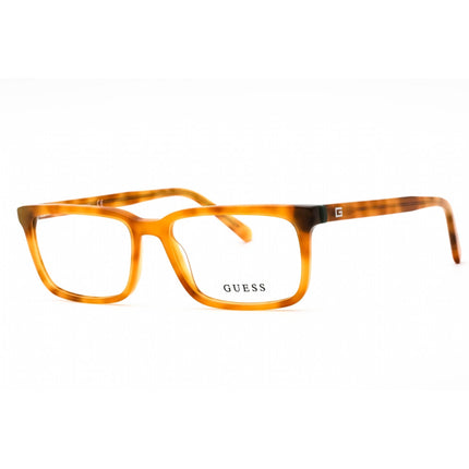 Guess Men's Eyeglasses - Blonde Havana Rectangular Plastic Frame | GU50068 053 ,