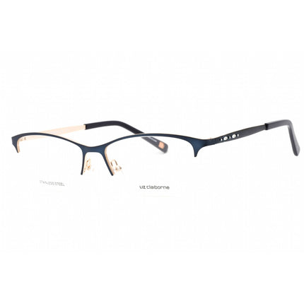 Liz Claiborne Women's Eyeglasses - Navy Metal Cat Eye Frame Clear Lens | L 654 E8W ,