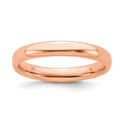Sterling Silver Stackable Expressions Pink-plated Polished Ring | QSK248 ,