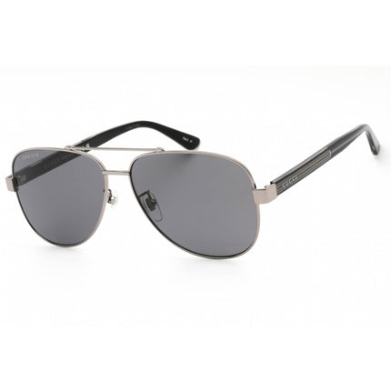 Gucci Men's Sunglasses - Ruthenium Metal Aviator Shape Full Rim Frame | GG0528S 007 ,