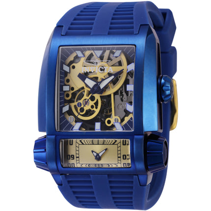 Invicta Men's Watch - Akula Blue and Gold Tone Skeleton Dial Silicone Strap | 41730 ,