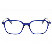 Police Men's Eyeglasses - Shiny Blue Plastic Square Frame Clear Lens | VPLE98 0T31 ,