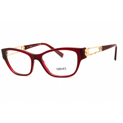 Versace Women's Eyeglasses - Transparent Red Cat Eye Full Rim Frame | 0VE3288 388 ,