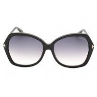 Tom Ford Women's Sunglasses - Shiny Black Acetate Butterfly Frame | FT0328 Carola 01B ,