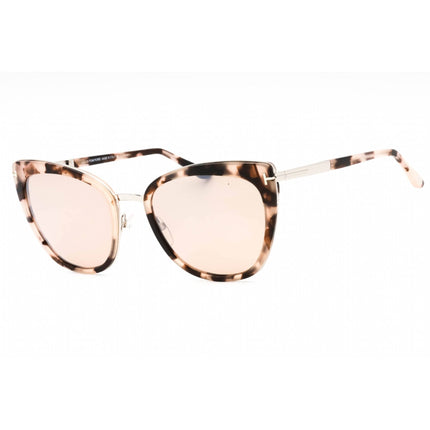 Tom Ford Women's Sunglasses - Colored Havana Metal Cat Eye Full Rim Frame | FT0717 55G ,
