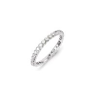 Sterling Silver Stackable Expressions Created White Sapphire Ring | QSK1189 ,