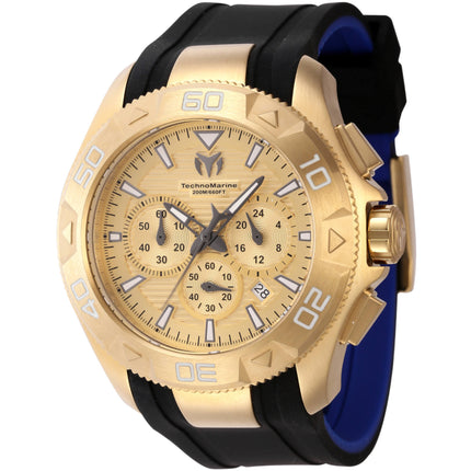 Technomarine Men's Watch - UF6 Chrono Gold Tone Dial Black, Blue Strap | TM-622003 ,