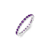 Sterling Silver Stackable Expressions Amethyst Ring | QSK1194 ,