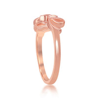 Sterling Silver Rose GP LOVE Ring - W-9830 ,