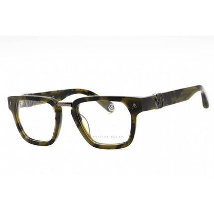 Philipp Plein Men's Eyeglasses - Shiny Green Havana Rectangular Frame | VPP055M 092I ,