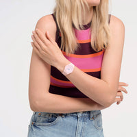 Swatch Unisex Watch - The June Collection Caricia Rosa Pink Strap Quartz | SSO9P100 ,