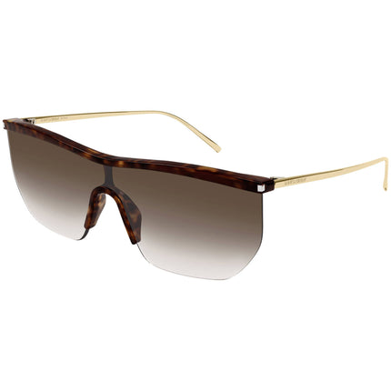 Saint Laurent Women's Sunglasses - Havana Shield Frame Brown Lens | SL519MASK 003 ,