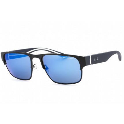 Armani Exchange Men's Sunglasses - Matte Blue Rectangular Frame | 0AX2046S 609955 ,