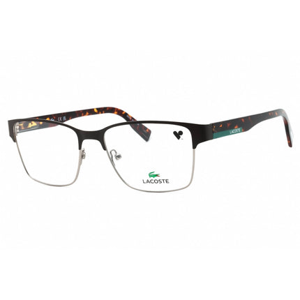 Lacoste Men's Eyeglasses - Matte Brown Metal Square Full Rim 55 mm Frame | L2286 201 ,