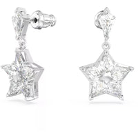 Swarovski Women's Drop Earrings - Stella Kite Cut Star White Rhodium Plated | 5652002 ,