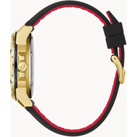 Bulova Men's Watch - Marine Star Automatic Black Dial Yellow Gold Case | 98A272 ,