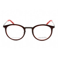 Tommy Hilfiger Men's Eyeglasses - Red Plastic Round Full Rim Frame | TH 1845 0C9A 00 ,