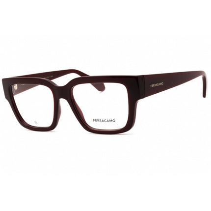 Salvatore Ferragamo Women's Eyeglasses - Opaline Wine Square Full Rim | SF2975 653 ,
