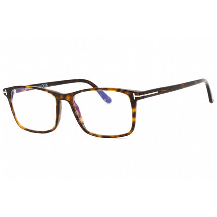 Tom Ford Men's Eyeglasses - Dark Havana Plastic Square Full Rim Frame | FT5584-B 052 ,