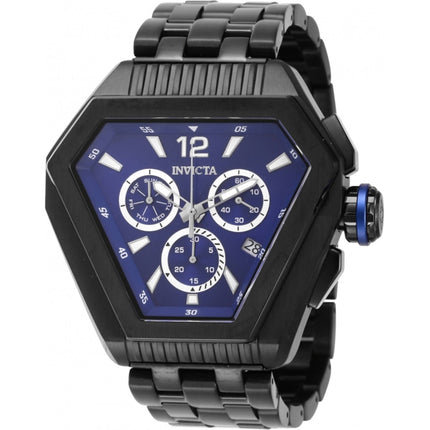 Invicta Men's Chronograph Watch - Speedway Quartz Blue Dial Black Bracelet | 46096 ,