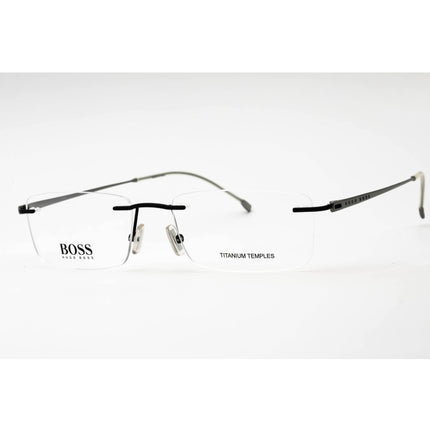 Hugo Boss Men's Eyeglasses - Matte Blue Rectangular Metal Frame | BOSS 1266/B 0FLL 00 ,