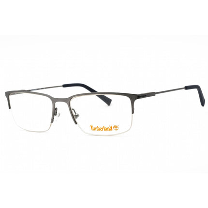 Timberland Men's Eyeglasses - Matte Dark Nickeltin Metal Half Rim Frame | TB1758 007 ,