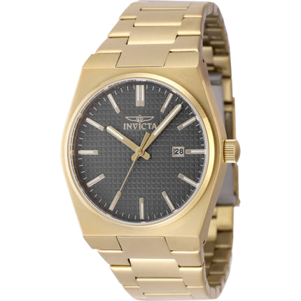 Invicta Men's Watch - Speedway Charcoal Dial Yellow Gold Steel Bracelet Date | 48397 ,
