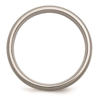 Titanium Sterling Silver Inlay 6mm Brushed Band | TB139 ,