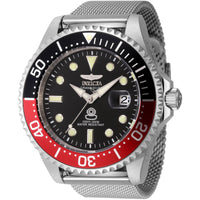 Invicta Men's Watch - Pro Diver Red, Black Bezel Silver Tone Mesh Bracelet | 45805 ,