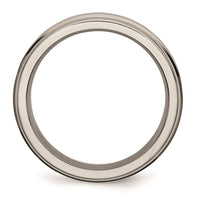 Titanium Grooved Edge 6mm Satin and Polished Band | TB41 ,