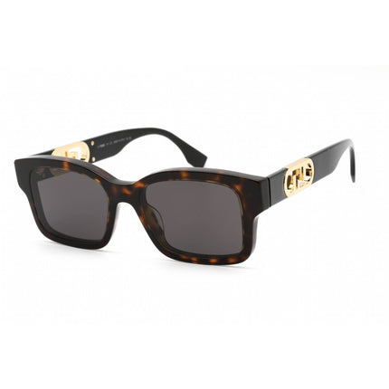 Fendi Women's Sunglasses - Havana Plastic Rectangular Full Rim Frame | FE40050I 52A ,