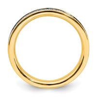 Sterling Silver Stackable Expressions & Diamonds Gold-plated Ring | QSK492 ,