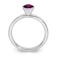 Sterling Silver Stackable Expressions High 5mm June Swarovski Ring | QSK966 ,