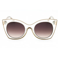 Guess Women's Sunglasses - Crystal/Other Plastic Cat Eye Frame Brown Lens | GU7525 27F ,