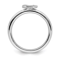 Sterling Silver Stackable Expressions Rhodium Sun/Moon Ring | QSK1943 ,