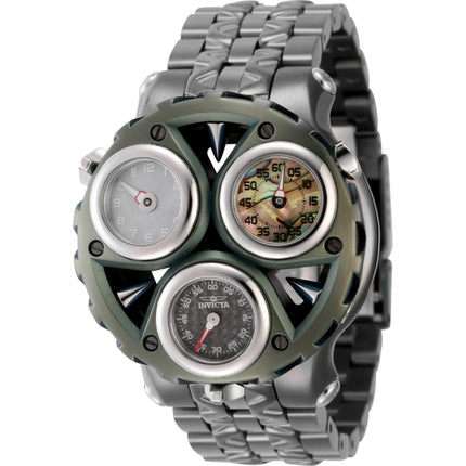 Invicta Men's Watch - Cerberus Tri Time Mint, Silver Tone, Titanium Case | 44596 ,